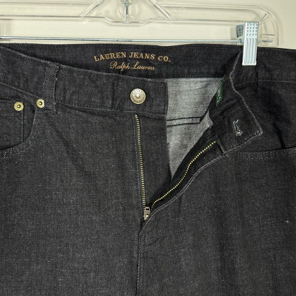 Lauren Jeans Co Ralph Lauren Womens Classic Straight Jeans Size 14 Black Casual - Picture 3 of 8